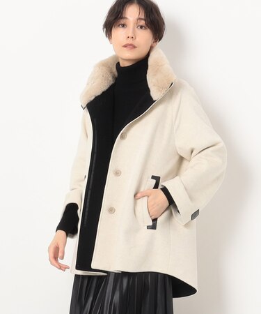 〔 Sサイズ 〕 アンゴラウール Ａラインショートコート