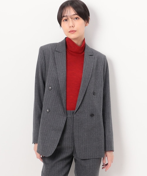 洗えるストレッチセットアップ ノッチジャケット チェック｜オリヒカの