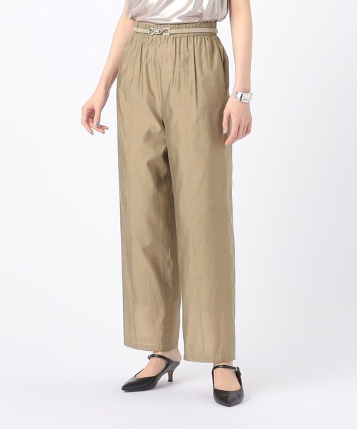 【セットアップ対応】シャンブレータフタ ストレートワイドパンツ