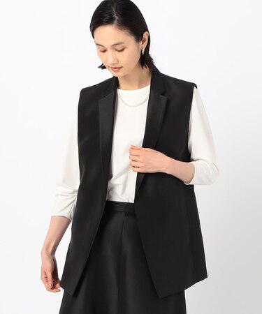 〔 TALLサイズ 〕 ブライトバックサテンファイユ ジレ