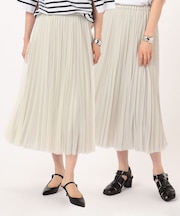 〔 TALLサイズ 〕 【リバーシブル】ソフトチュール×オーガンジートリコット広幅 スカート