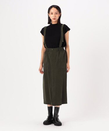 【2WAY】キュプラフィブリルサテン タイトスカート