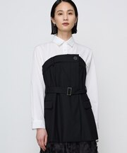 〔 Sサイズ 〕 【セットアップ対応】ストレッチトロ ビスチェ付きブラウス