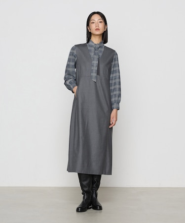 2WAYストレッチフラノ ジャンパースカート