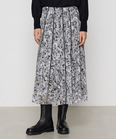 カットジャカードアートプリント スカート