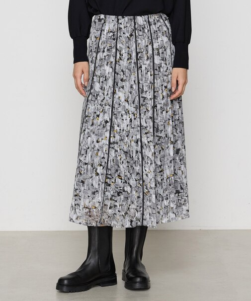 カットジャカードアートプリント スカート