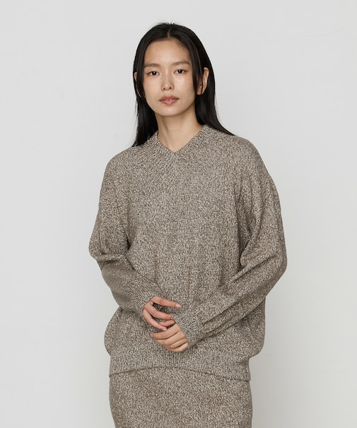 【セットアップ対応】ブークレー和紙 Vネックプルオーパー