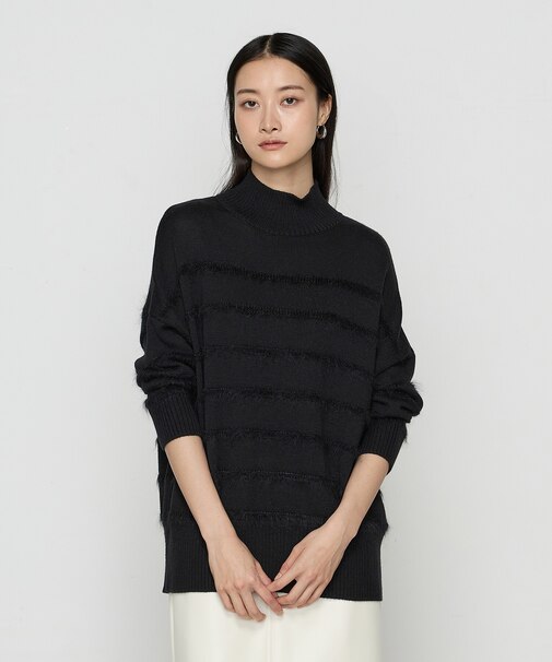 モヘアボーダー プルオーバー