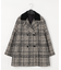 〔 TALLサイズ 〕 ロービングチェック ダブルブレストＡラインハーフコート