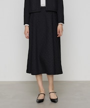 【セットアップ対応】ダミエラッセルツイードフレアースカート