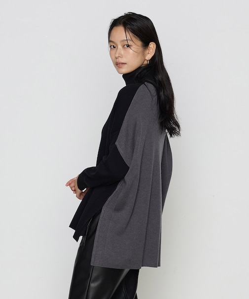 ウール混ポリエステル プルオーバー