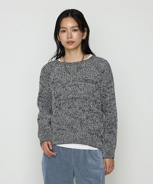 〔 TALLサイズ 〕 和紙混杢ニット プルオーバー