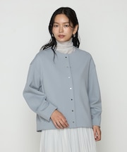〔 TALLサイズ 〕 アクアスーティングジャージー ノーカラーブルゾン
