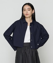 ストライプタイプライター/バルキーオックスフォード クロップドシャツ