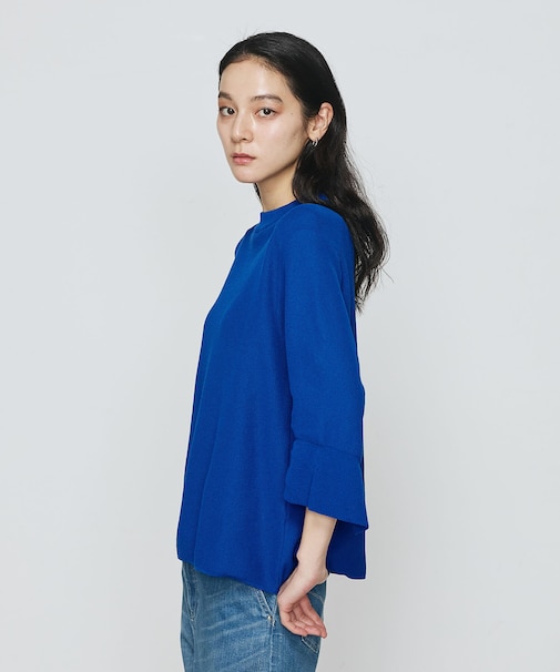 〔 Sサイズ 〕 鹿の子編み袖 フリルプルオーバー