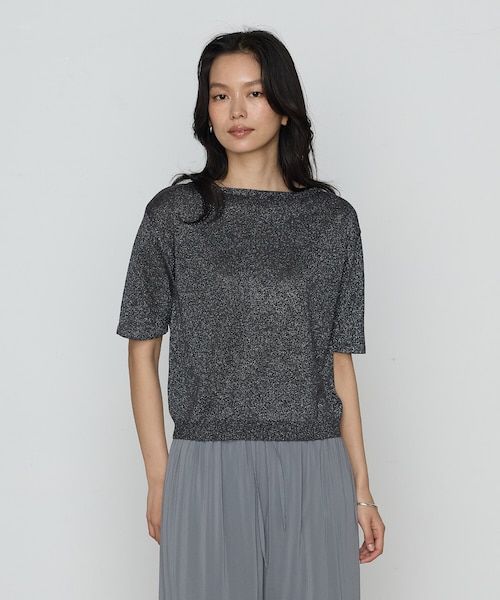 ギャバジン K．T（Gabardine K．T）/〔 +サイズ 〕 オーガニックコットン×リサイクルPe ドローストリングシアーセーター オーガニックコットン×リサイクルPe ドローストリングシアーセーター