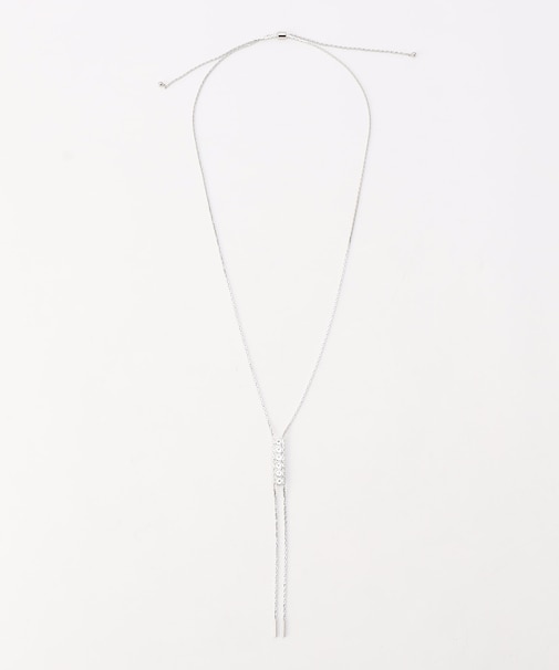 カットガラスY字ネックレス