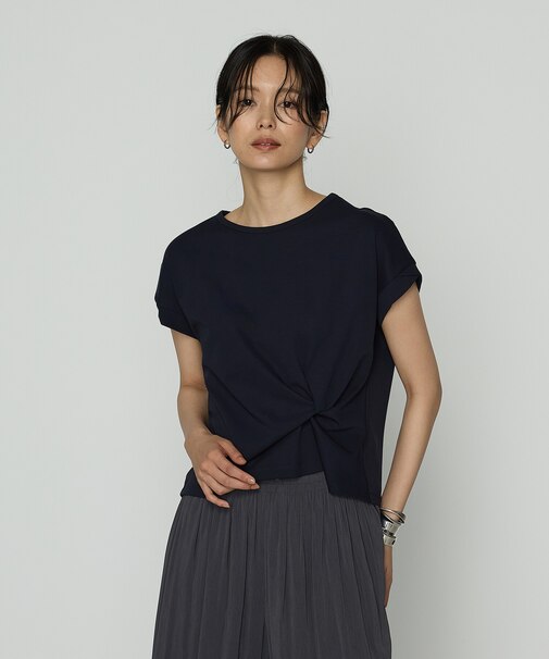 〔 Sサイズ 〕 コットン強撚ポンチ デザインタックシャツ