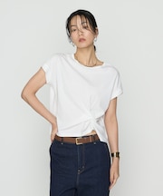 コットン強撚ポンチ デザインタックシャツ