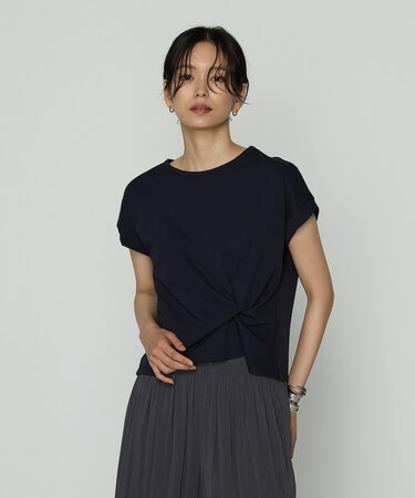 コットン強撚ポンチ デザインタックシャツ