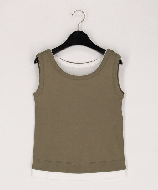 〔 Sサイズ 〕 強撚ガステレコ／オーガニック レイヤードタンクトップ