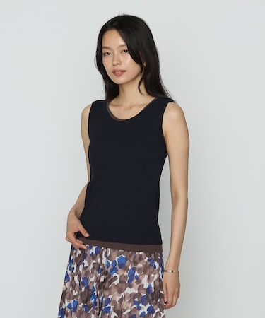 〔 Sサイズ 〕 強撚ガステレコ／オーガニック レイヤードタンクトップ