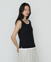 〔 TALLサイズ 〕 強撚ガステレコ／オーガニック レイヤードタンクトップ