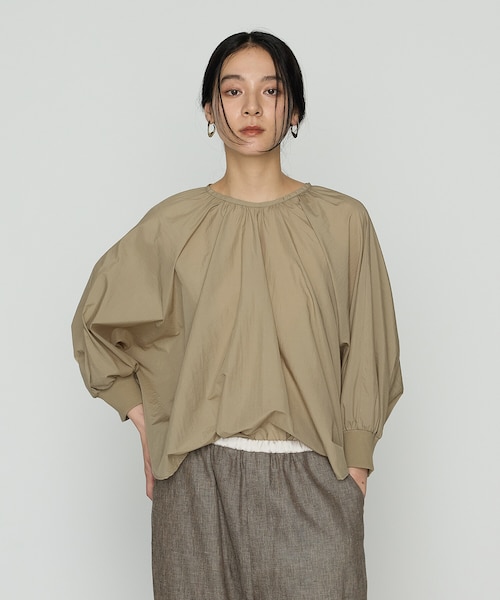 コットンキュプラストライプ／バルキーオックスフォード 半袖