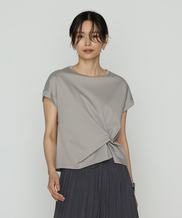 コットン強撚ポンチ デザインタックシャツ