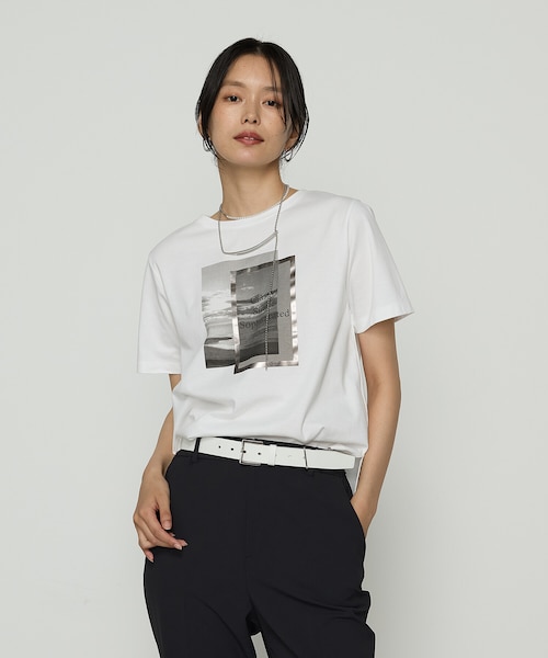 〔 Sサイズ 〕 スーピマコットンポンチ フォトTシャツ スーピマコットンポンチ フォトTシャツ｜コムサの通販｜&mall