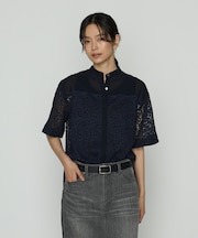 リネンコードレース シャツブラウス