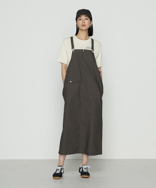 コットンクロス サロペットスカート