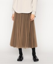 ソフトチュール×ウーリー分繊トリコット広巾 スカート