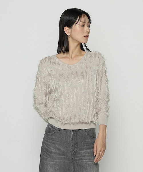 TALLサイズ 〕 バルキーアクリルウール 杢ニット｜コムサの通販｜&mall