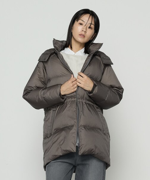 〔 Sサイズ 〕 ライトナイロンタフタ  フード付きダウンコート