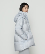 〔 TALLサイズ 〕 ライトナイロンタフタ  フード付きダウンコート