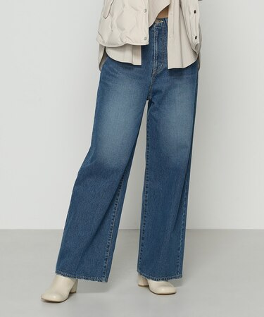 〔 TALLサイズ 〕 10.5オンスセンタープレス ワイドデニムパンツ