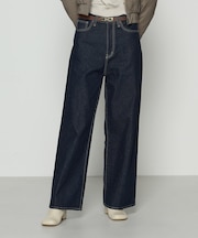 〔 TALLサイズ 〕 10.5オンスセンタープレス ワイドデニムパンツ