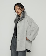 アンゴラウール ・Aラインショートコート