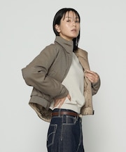 〔 TALLサイズ 〕 ドビーガンクラブチェック リバーシブルショートダウンブルゾン