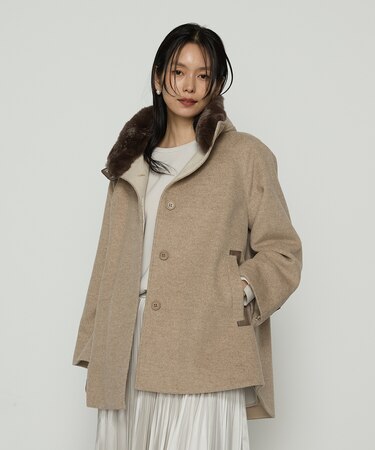 〔 Sサイズ 〕 アンゴラウール ・Aラインショートコート