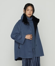〔 TALLサイズ 〕 アンゴラウール ・Aラインショートコート