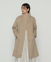 アンゴラウール スタンドフーデットコート