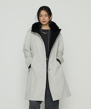 〔 TALLサイズ 〕 アンゴラウール スタンドフーデットコート