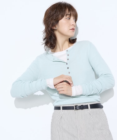 14G総針編 ニットプルオーバー