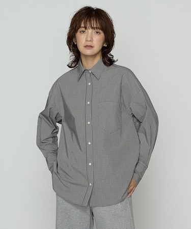 タイプライターミニチェック シャツ