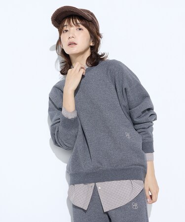 裏双糸ラメ裏毛 プルオーバー