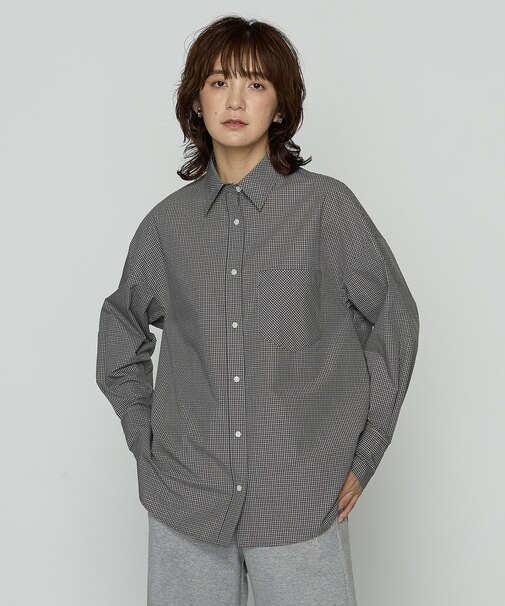 タイプライターミニチェック シャツ