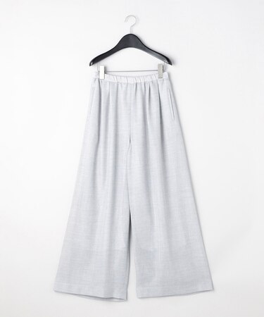 リネンライクからみ織り ワイドパンツ