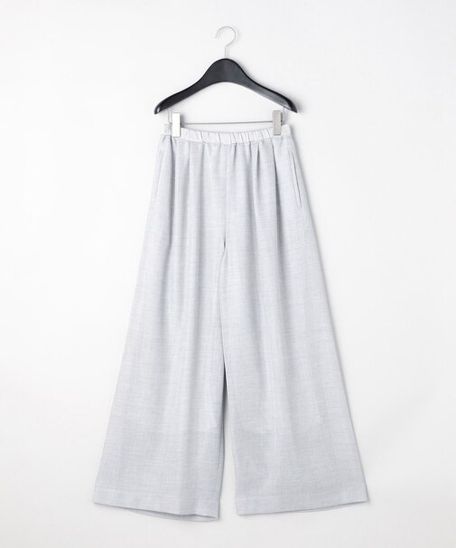 リネンライクからみ織り ワイドパンツ